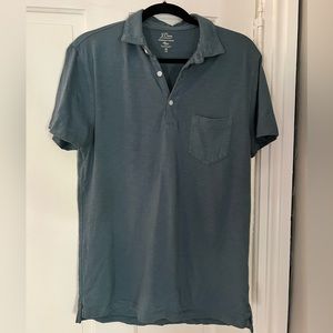 J Crew Sz M Slim Garment Dyed Polo Shirt